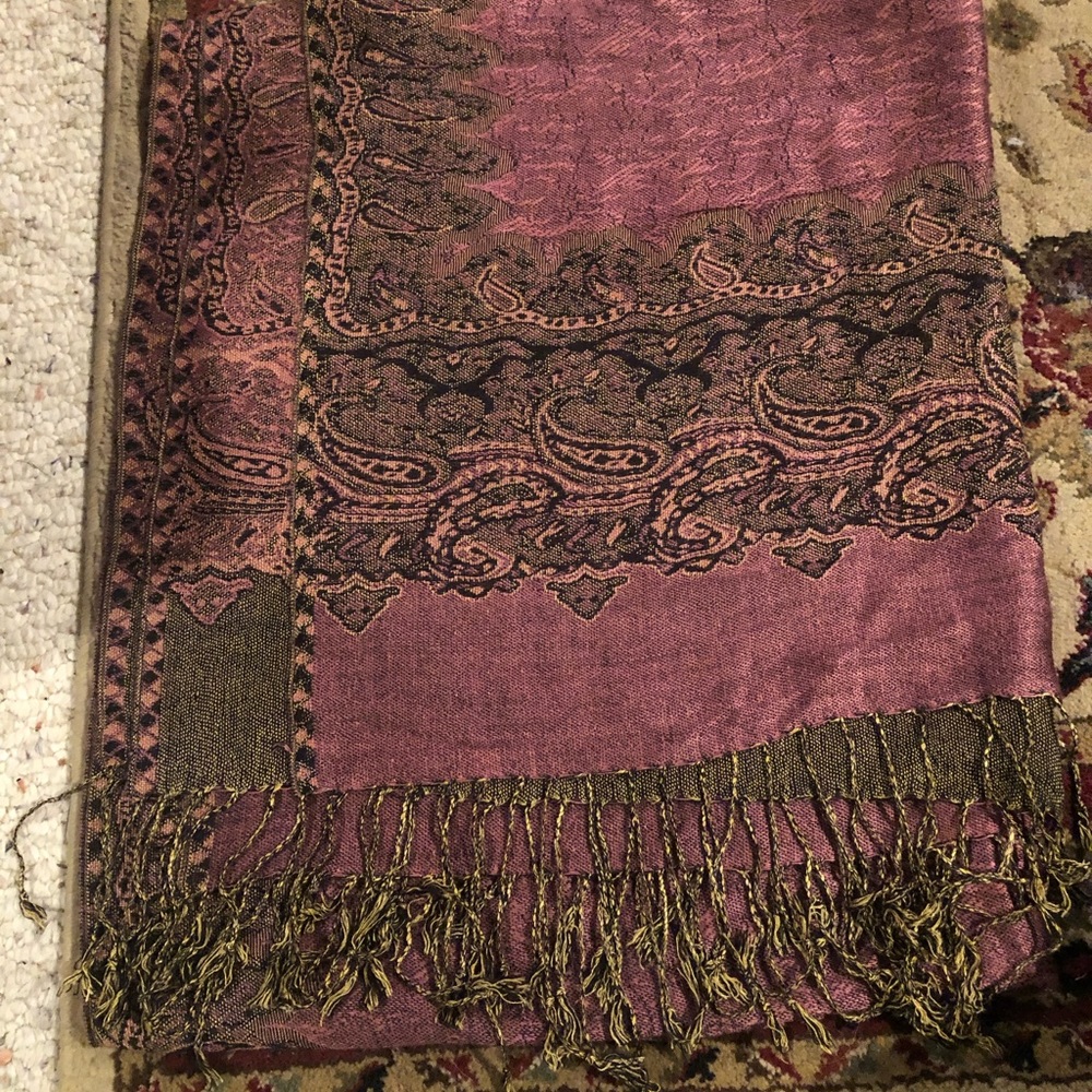 Pink n Black Pashmina